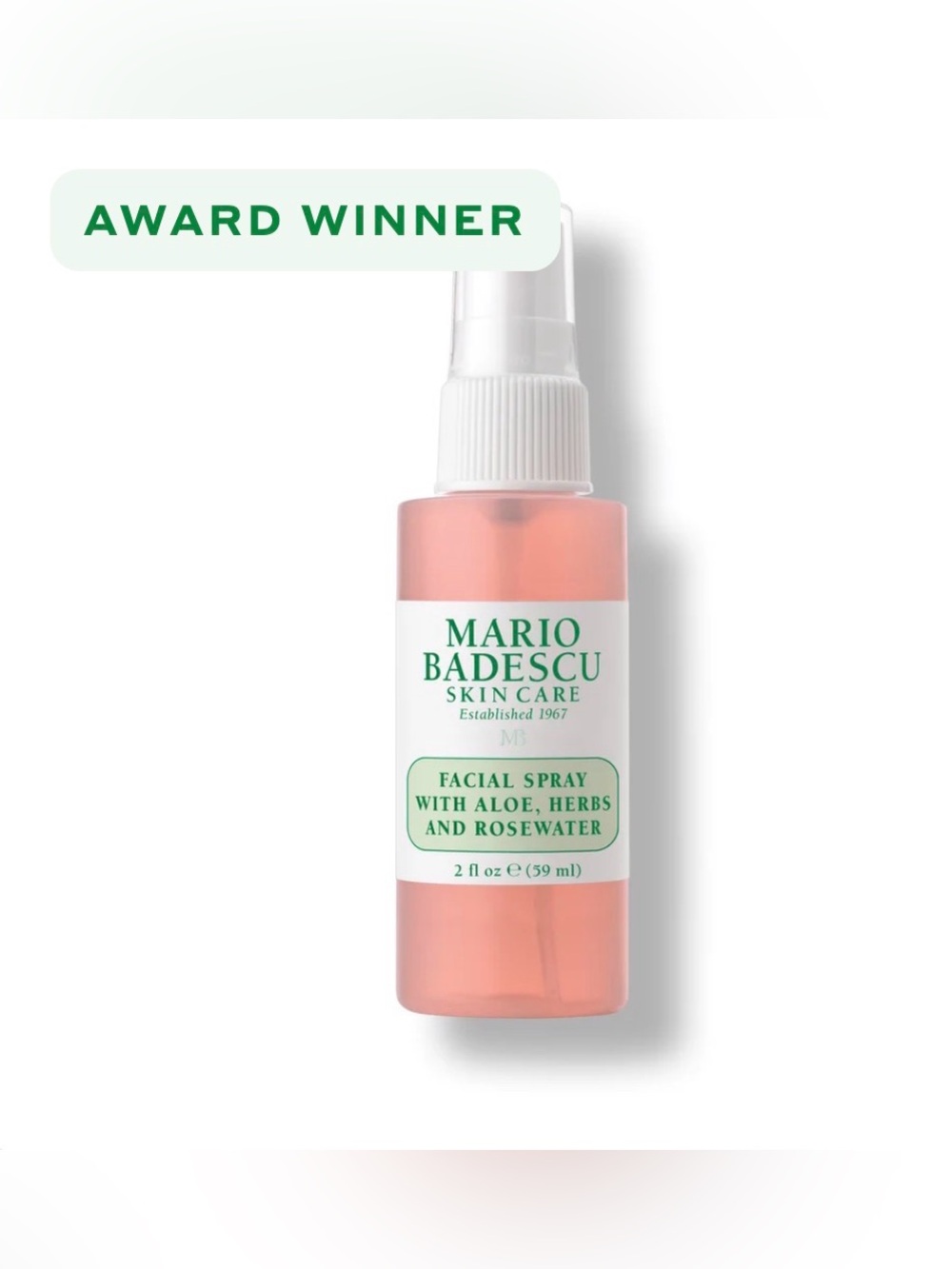 Mario Badescu NWT Facial Spray Rosewater with Aloe Vera & Herbs 2 ounces
